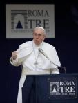 Counteract vitriol by toning it down, talking less, listening more, pope says