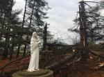 Overnight storm damages two parishes' property